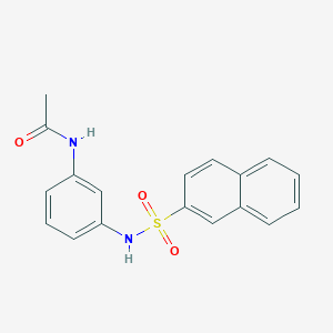 molecular formula C18H16N2O3S B4412281 N-{3-[(2-naphthylsulfonyl)amino]phenyl}acetamide 