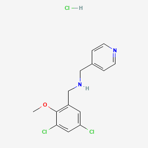 molecular formula C14H15Cl3N2O B4412284 (3,5-dichloro-2-methoxybenzyl)(4-pyridinylmethyl)amine hydrochloride 