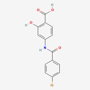 4-[(4-bromobenzoyl)amino]-2-hydroxybenzoic acid