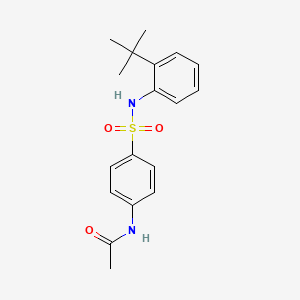 molecular formula C18H22N2O3S B4412294 N-(4-{[(2-tert-butylphenyl)amino]sulfonyl}phenyl)acetamide 