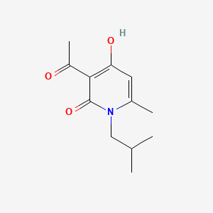 molecular formula C12H17NO3 B4412319 3-acetyl-4-hydroxy-1-isobutyl-6-methyl-2(1H)-pyridinone 