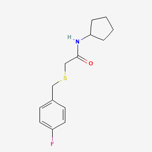 N-cyclopentyl-2-[(4-fluorobenzyl)thio]acetamide