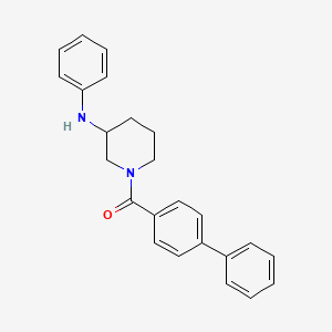 molecular formula C24H24N2O B4412347 1-(4-biphenylylcarbonyl)-N-phenyl-3-piperidinamine 