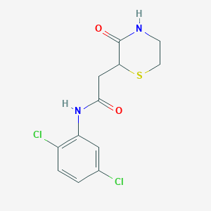 molecular formula C12H12Cl2N2O2S B4412352 N-(2,5-dichlorophenyl)-2-(3-oxo-2-thiomorpholinyl)acetamide 