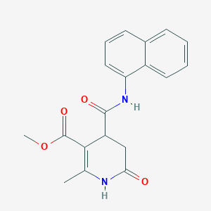 molecular formula C19H18N2O4 B4412361 methyl 2-methyl-4-[(1-naphthylamino)carbonyl]-6-oxo-1,4,5,6-tetrahydro-3-pyridinecarboxylate 