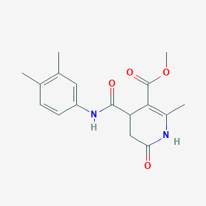 methyl 4-{[(3,4-dimethylphenyl)amino]carbonyl}-2-methyl-6-oxo-1,4,5,6-tetrahydro-3-pyridinecarboxylate