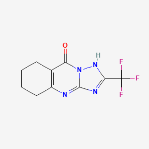 molecular formula C10H9F3N4O B4412381 2-(trifluoromethyl)-5,6,7,8-tetrahydro[1,2,4]triazolo[5,1-b]quinazolin-9(4H)-one 