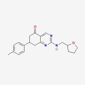 molecular formula C20H23N3O2 B4412388 7-(4-methylphenyl)-2-[(tetrahydro-2-furanylmethyl)amino]-7,8-dihydro-5(6H)-quinazolinone 