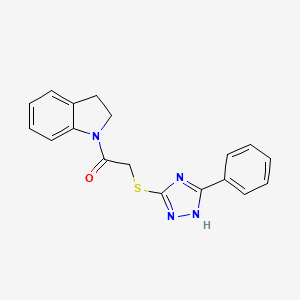 1-{[(5-phenyl-4H-1,2,4-triazol-3-yl)thio]acetyl}indoline