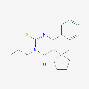 3-(2-methylprop-2-enyl)-2-methylsulfanylspiro[6H-benzo[h]quinazoline-5,1'-cyclopentane]-4-one