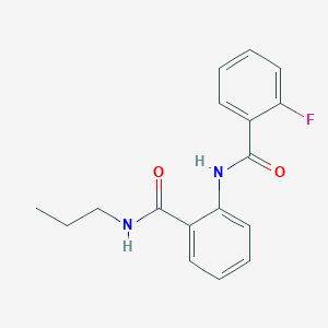 2-fluoro-N-{2-[(propylamino)carbonyl]phenyl}benzamide