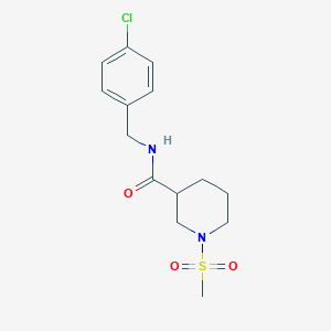 N-(4-chlorobenzyl)-1-(methylsulfonyl)-3-piperidinecarboxamide