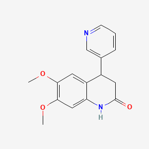 molecular formula C16H16N2O3 B4412493 6,7-dimethoxy-4-(3-pyridinyl)-3,4-dihydro-2(1H)-quinolinone 