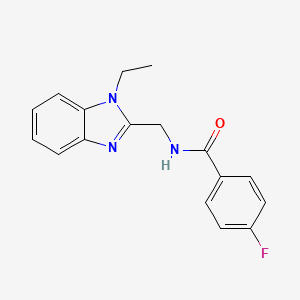 N-[(1-ethyl-1H-benzimidazol-2-yl)methyl]-4-fluorobenzamide