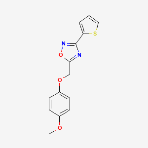 molecular formula C14H12N2O3S B4412567 5-[(4-methoxyphenoxy)methyl]-3-(2-thienyl)-1,2,4-oxadiazole 