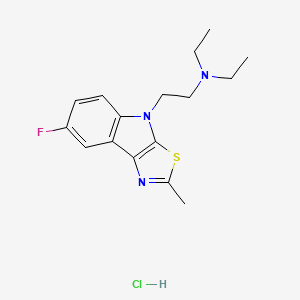 N,N-diethyl-2-(7-fluoro-2-methyl-4H-[1,3]thiazolo[5,4-b]indol-4-yl)ethanamine hydrochloride