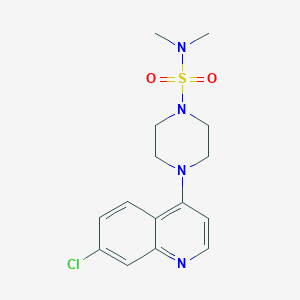 molecular formula C15H19ClN4O2S B4412596 4-(7-chloro-4-quinolinyl)-N,N-dimethyl-1-piperazinesulfonamide 