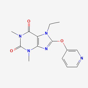 molecular formula C14H15N5O3 B4412604 7-ethyl-1,3-dimethyl-8-(3-pyridinyloxy)-3,7-dihydro-1H-purine-2,6-dione 