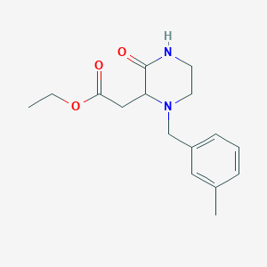 ethyl [1-(3-methylbenzyl)-3-oxo-2-piperazinyl]acetate