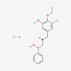 molecular formula C18H23Cl2NO3 B4412647 2-[(3-chloro-4-ethoxy-5-methoxybenzyl)amino]-1-phenylethanol hydrochloride 