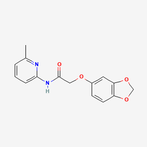 2-(1,3-benzodioxol-5-yloxy)-N-(6-methyl-2-pyridinyl)acetamide