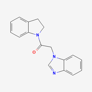 molecular formula C17H15N3O B4412668 1-[2-(2,3-dihydro-1H-indol-1-yl)-2-oxoethyl]-1H-benzimidazole 