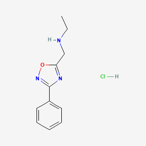 N-[(3-phenyl-1,2,4-oxadiazol-5-yl)methyl]ethanamine hydrochloride