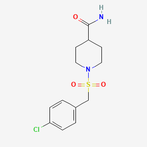 1-[(4-chlorobenzyl)sulfonyl]-4-piperidinecarboxamide