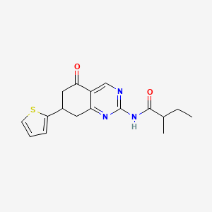 2-methyl-N-[5-oxo-7-(2-thienyl)-5,6,7,8-tetrahydro-2-quinazolinyl]butanamide