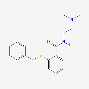 molecular formula C18H22N2OS B4412698 2-(benzylthio)-N-[2-(dimethylamino)ethyl]benzamide 