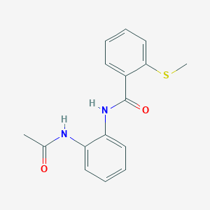 molecular formula C16H16N2O2S B4412702 N-[2-(acetylamino)phenyl]-2-(methylthio)benzamide 