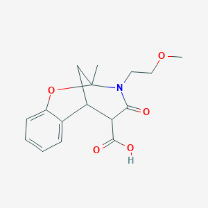 molecular formula C16H19NO5 B4412710 10-(2-methoxyethyl)-9-methyl-11-oxo-8-oxa-10-azatricyclo[7.3.1.0~2,7~]trideca-2,4,6-triene-12-carboxylic acid 