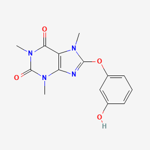 8-(3-hydroxyphenoxy)-1,3,7-trimethyl-3,7-dihydro-1H-purine-2,6-dione