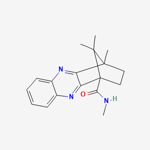 molecular formula C18H21N3O B4412726 N,12,15,15-tetramethyl-3,10-diazatetracyclo[10.2.1.0~2,11~.0~4,9~]pentadeca-2(11),3,5,7,9-pentaene-1-carboxamide 