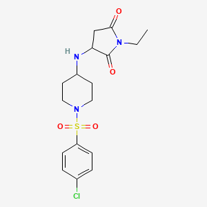 3-({1-[(4-chlorophenyl)sulfonyl]-4-piperidinyl}amino)-1-ethyl-2,5-pyrrolidinedione