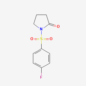 molecular formula C10H10FNO3S B4412798 1-[(4-fluorophenyl)sulfonyl]-2-pyrrolidinone 