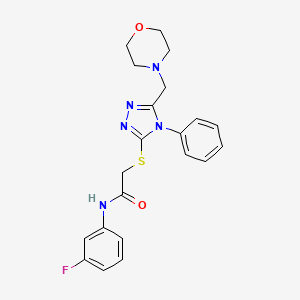 N-(3-fluorophenyl)-2-{[5-(4-morpholinylmethyl)-4-phenyl-4H-1,2,4-triazol-3-yl]thio}acetamide