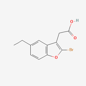 molecular formula C12H11BrO3 B4412818 (2-bromo-5-ethyl-1-benzofuran-3-yl)acetic acid 