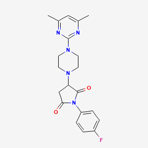 3-[4-(4,6-dimethyl-2-pyrimidinyl)-1-piperazinyl]-1-(4-fluorophenyl)-2,5-pyrrolidinedione