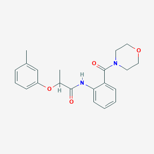 2-(3-methylphenoxy)-N-[2-(4-morpholinylcarbonyl)phenyl]propanamide