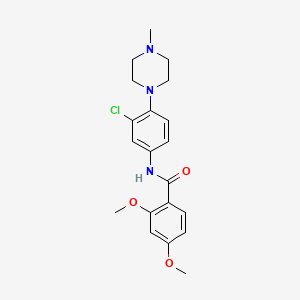 molecular formula C20H24ClN3O3 B4412913 N-[3-chloro-4-(4-methyl-1-piperazinyl)phenyl]-2,4-dimethoxybenzamide 