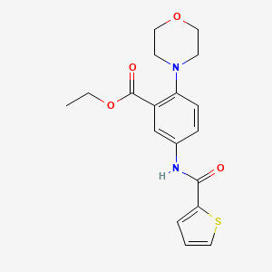 molecular formula C18H20N2O4S B4412916 ethyl 2-(4-morpholinyl)-5-[(2-thienylcarbonyl)amino]benzoate 