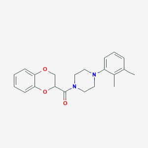 molecular formula C21H24N2O3 B4412929 1-(2,3-dihydro-1,4-benzodioxin-2-ylcarbonyl)-4-(2,3-dimethylphenyl)piperazine 