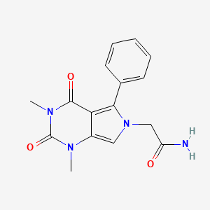 molecular formula C16H16N4O3 B4412943 2-(1,3-dimethyl-2,4-dioxo-5-phenyl-1,2,3,4-tetrahydro-6H-pyrrolo[3,4-d]pyrimidin-6-yl)acetamide 