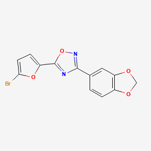 3-(1,3-benzodioxol-5-yl)-5-(5-bromo-2-furyl)-1,2,4-oxadiazole