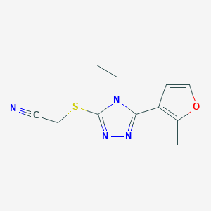 {[4-ethyl-5-(2-methyl-3-furyl)-4H-1,2,4-triazol-3-yl]thio}acetonitrile