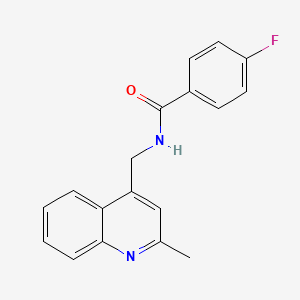 4-fluoro-N-[(2-methyl-4-quinolinyl)methyl]benzamide