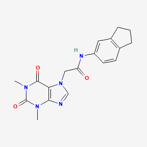 N-(2,3-dihydro-1H-inden-5-yl)-2-(1,3-dimethyl-2,6-dioxo-1,2,3,6-tetrahydro-7H-purin-7-yl)acetamide