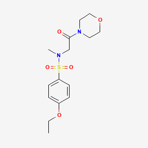 molecular formula C15H22N2O5S B4413033 4-ethoxy-N-methyl-N-[2-(4-morpholinyl)-2-oxoethyl]benzenesulfonamide 