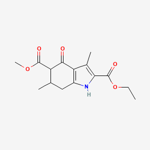 molecular formula C15H19NO5 B4413044 2-ethyl 5-methyl 3,6-dimethyl-4-oxo-4,5,6,7-tetrahydro-1H-indole-2,5-dicarboxylate 